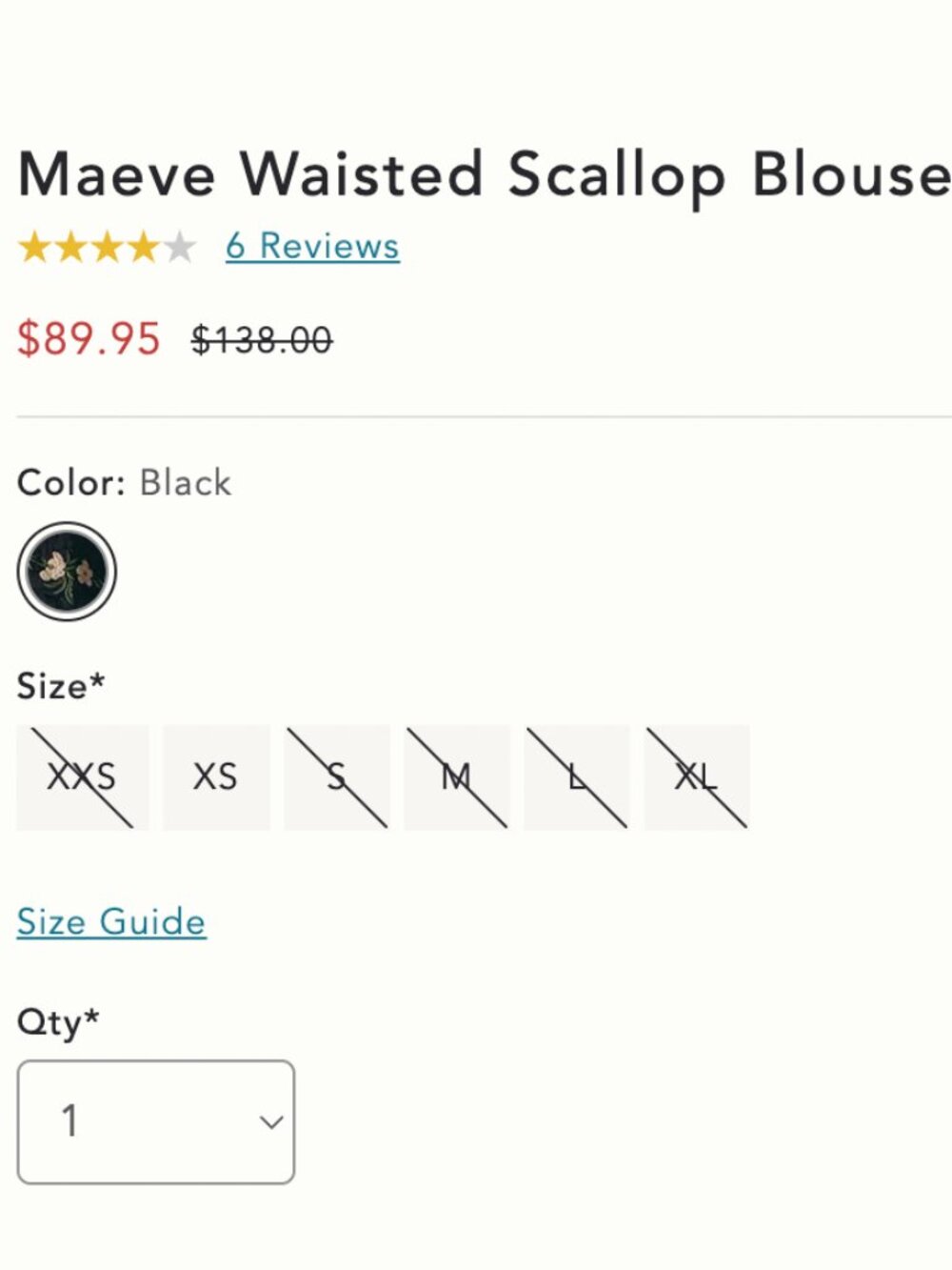 Maeve Waisted Scallop Blouse Floral Velvet Tank - Picture 5 of 5